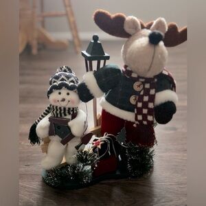 Christmas Plush Reindeer & Snowman Decor